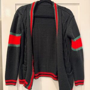 Stylish Black and Red Women's Sweater